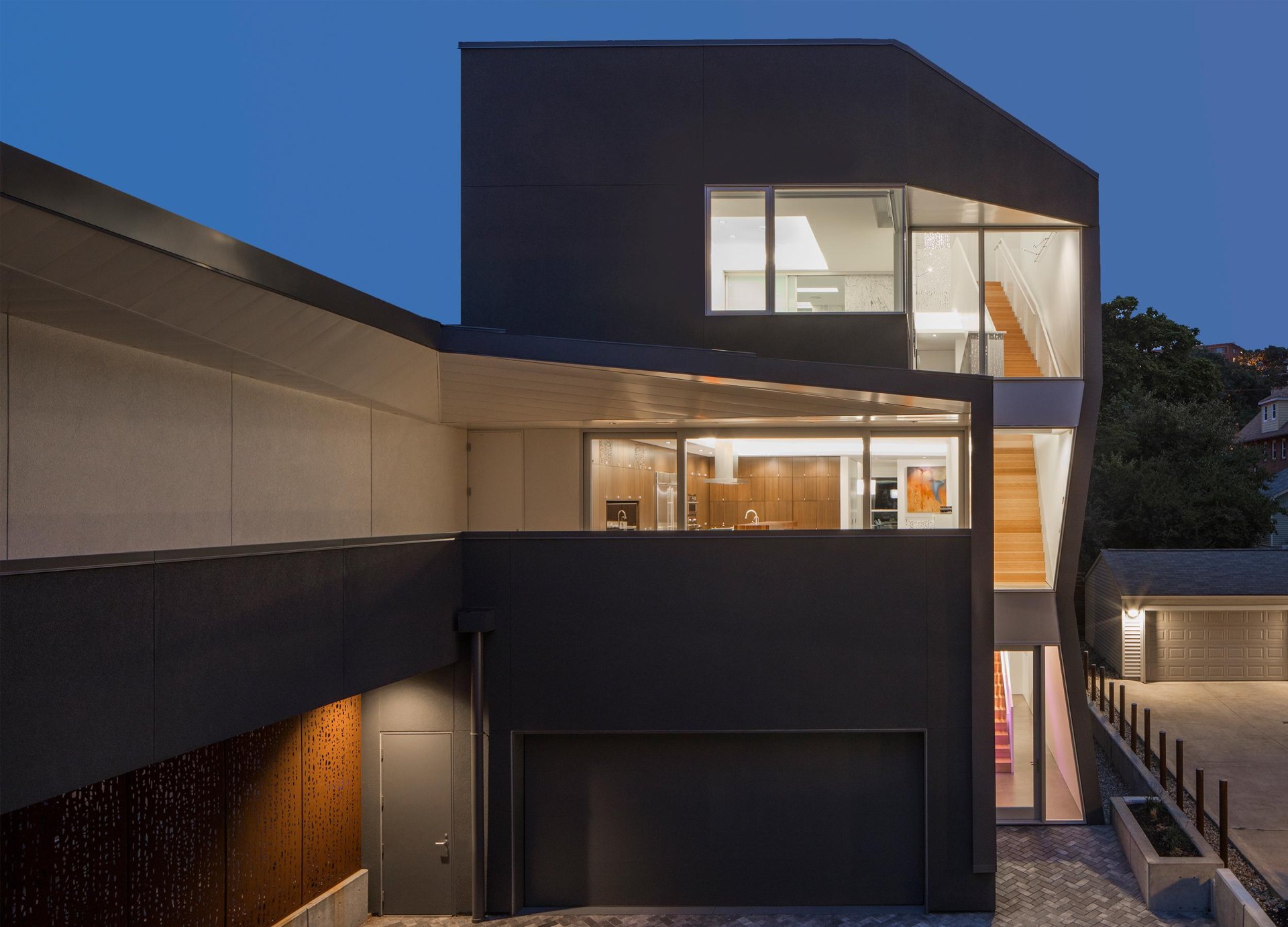Courtyard Elevation, Dusk — littleBIG House